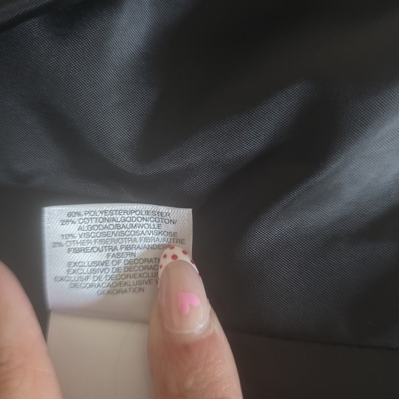 Kasper Blazer Size 10 Blue White Geometric Open Front Career Jacket 3/4 Sleeve - Picture 9 of 9